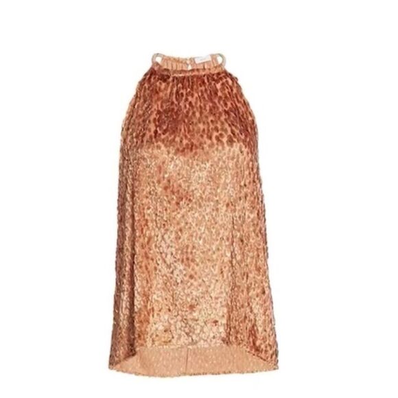 A.L.C Kinsa II Lurex Jacquard Textured Halter Sleeveless Cami Top Size 10 NEW - Picture 7 of 9